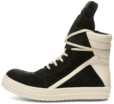 Rick Owens Strobe Suede Geobasket Haut ''Noir Blanc'' RU02B2894-LCC-911 Buy Rick Owens Strobe Suede Geobasket Haut ''Noir Blanc'' RU02B2894-LCC-911