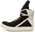 Buy Rick Owens Strobe Suede Geobasket Haut ''Noir Blanc'' RU02B2894-LCC-911