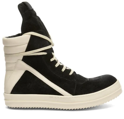 Rick Owens Strobe Suede Geobasket Haut ''Noir Blanc'' RU02B2894-LCC-911 Order Rick Owens Strobe Suede Geobasket Haut ''Noir Blanc'' RU02B2894-LCC-911
