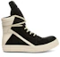 Order Rick Owens Strobe Suede Geobasket Haut ''Noir Blanc'' RU02B2894-LCC-911