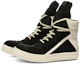 Lookbook Rick Owens Strobe Suede Geobasket Haut ''Noir Blanc'' RU02B2894-LCC-911