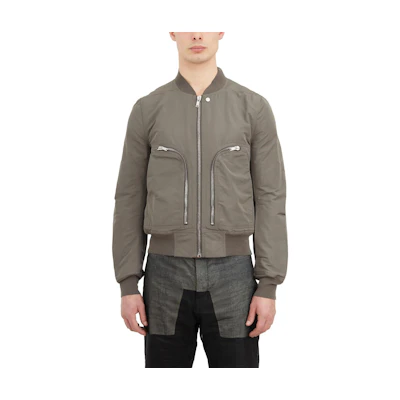 Rick Owens Taupe Baseball Collar Zip-Up Jacket RU01D3791FK-34