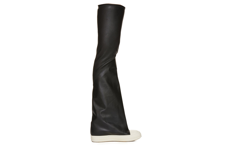 Rick Owens Thigh-High Boots 'Grain Texture Black' 圖 2