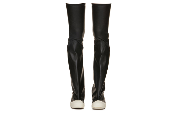 Rick Owens Thigh-High Boots 'Grain Texture Black' 圖 3