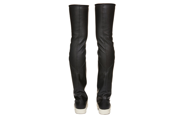 Rick Owens Thigh-High Boots 'Grain Texture Black' 圖 4