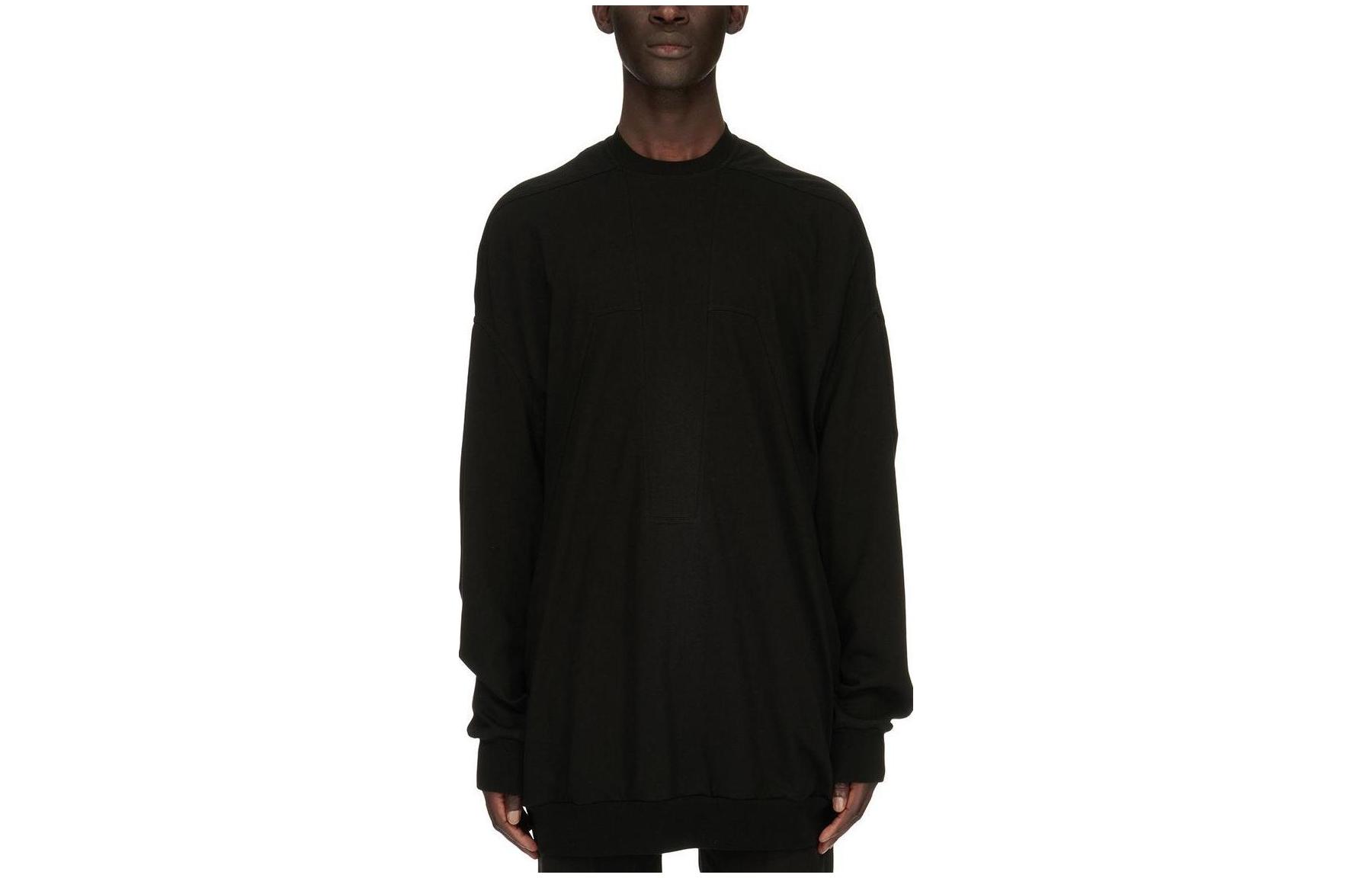 Rick Owens Uxor Splintered Peter Black Heavy Jersey Crewneck Sweatshirt Men Black RU02C7278BA-09