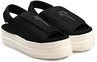 Shop Rick Owens 魔鬼氈 時尚簡約厚底涼鞋 黑色