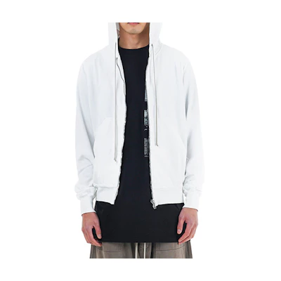 Rick Owens White Hoodie with Back Print DU20S5276RIGEP211009