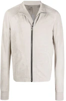 Rick Owens White Leather Zip-Up Jacket RU21S6761LBA6134 Rick Owens White Leather Zip-Up Jacket RU21S6761LBA6134