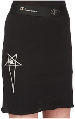 RICK OWENS x Champion Logo Print Skort Black. CW02C6670CHJEG-09 Buy RICK OWENS x Champion Logo Print Skort Black. CW02C6670CHJEG-09
