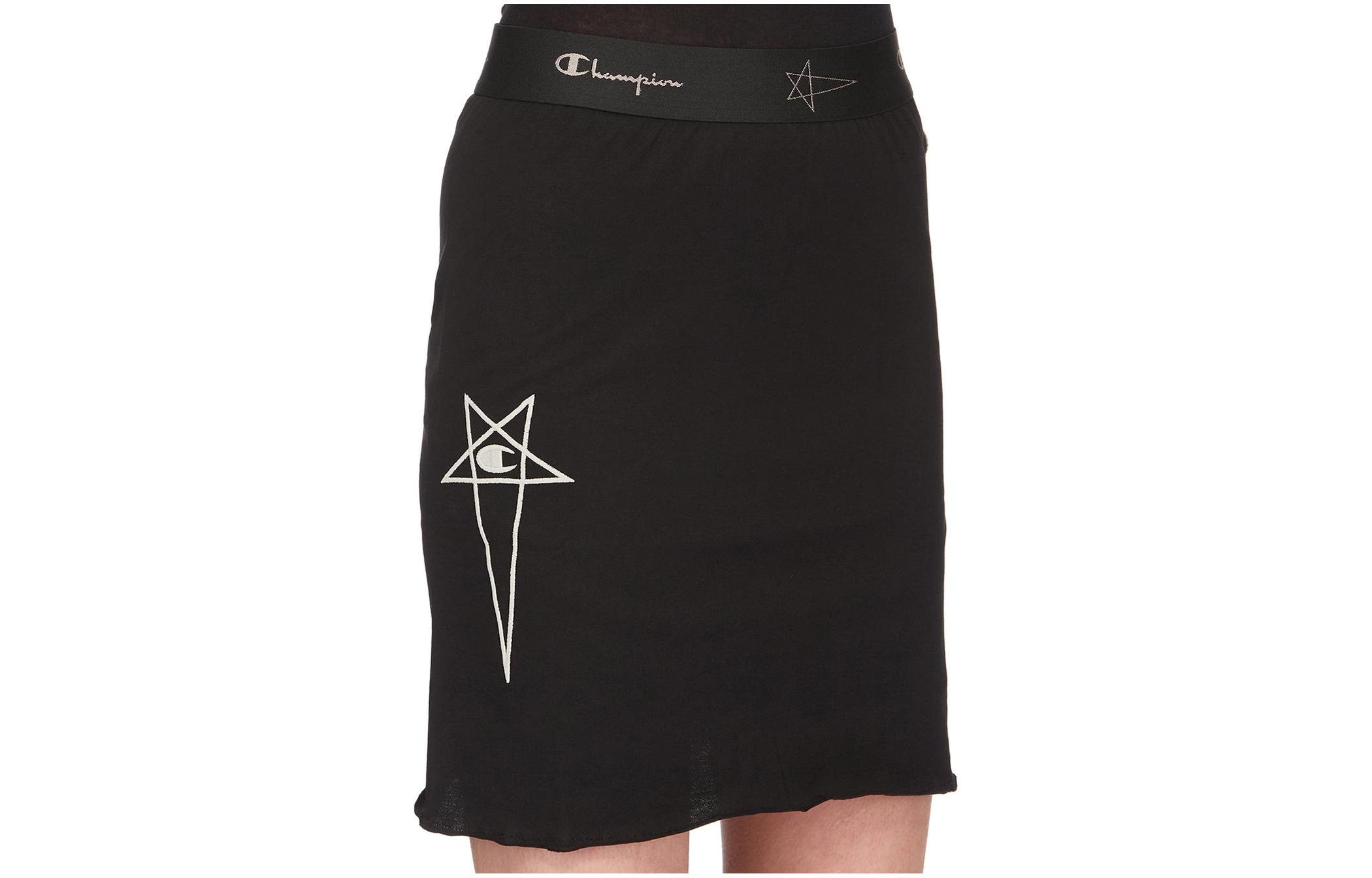 Order RICK OWENS x Champion  Logo Print Skort Black. CW02C6670CHJEG-09