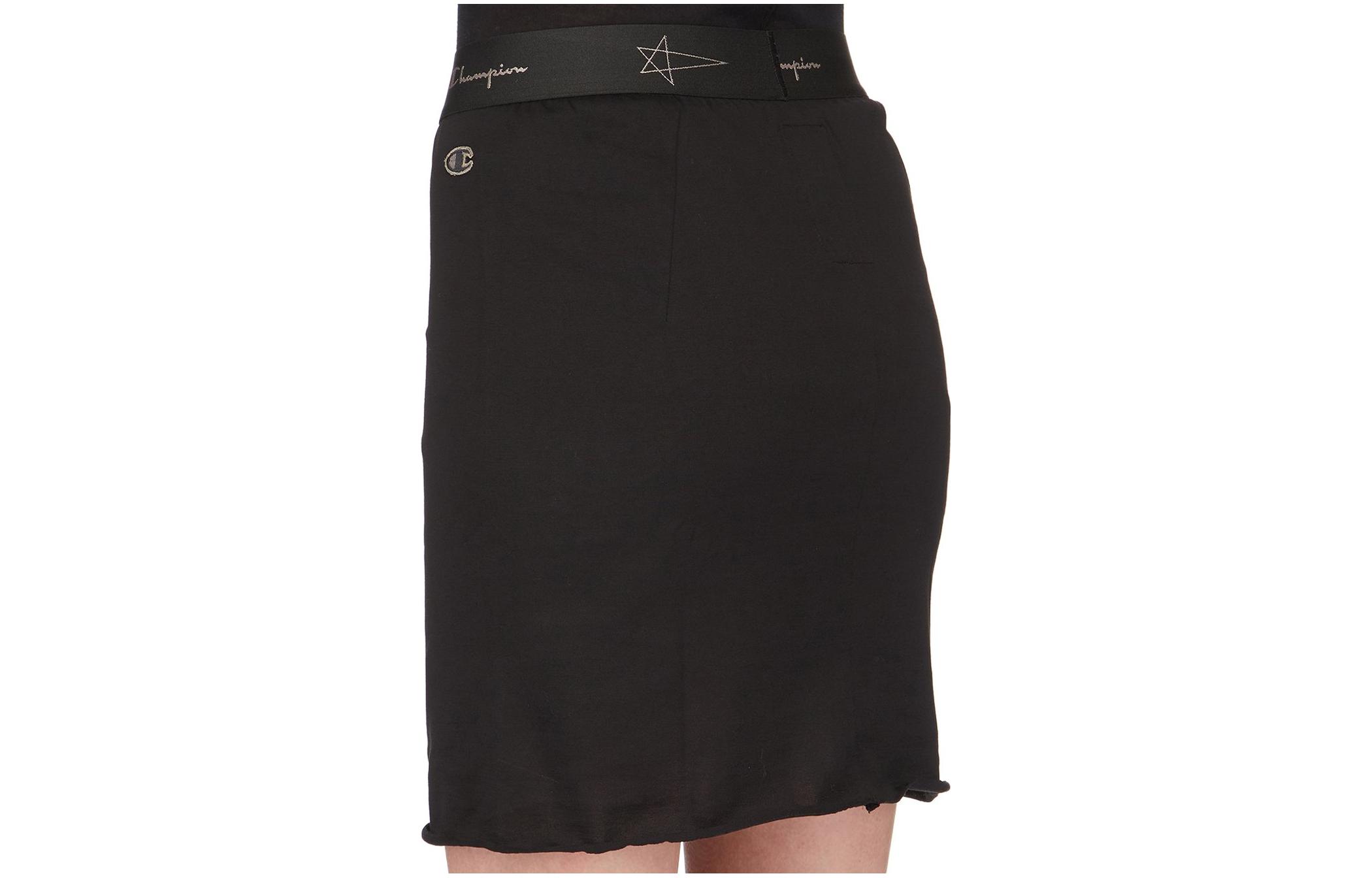 Lookbook RICK OWENS x Champion  Logo Print Skort Black. CW02C6670CHJEG-09