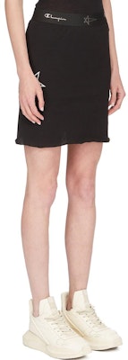 RICK OWENS x Champion Logo Print Skort Black. CW02C6670CHJEG-09 Details for RICK OWENS x Champion Logo Print Skort Black. CW02C6670CHJEG-09