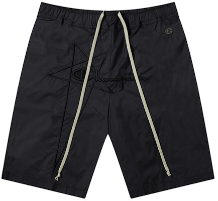 RICK OWENS x Champion Black Embroidered Casual Shorts - Gift Idea CM21S0013216776-09 Buy RICK OWENS x Champion Black Embroidered Casual Shorts - Gift Idea CM21S0013216776-09