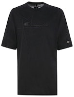 RICK OWENS x Champion FW21 Black Crewneck Short Sleeve Tee . CM21S0010216762-09 RICK OWENS x Champion FW21 Black Crewneck Short Sleeve Tee . CM21S0010216762-09