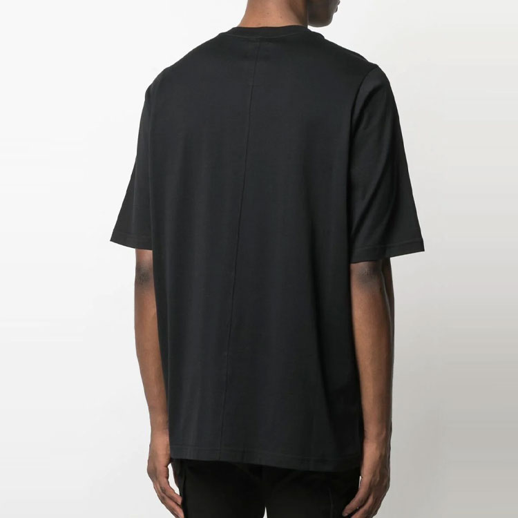 Shop 릭 오웬스 x 챔피언 FW21 블랙 반팔 크루넥 티셔츠. CM21S0010216762-09