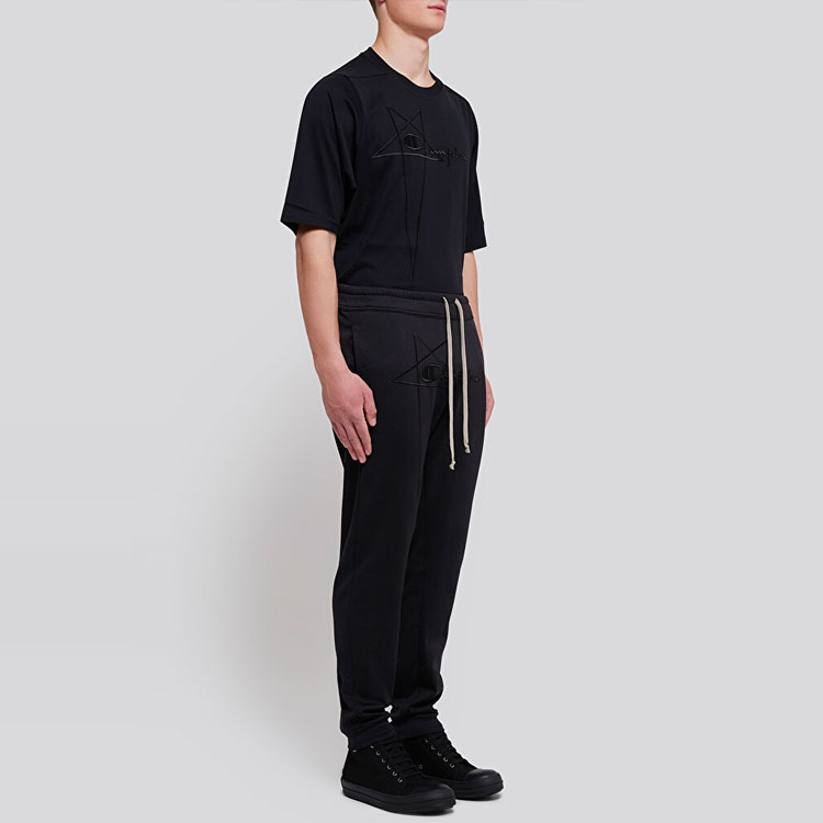 Lookbook RICK OWENS x Champion FW21 Lace-Up Straight-Leg Pants Black Casualwear. CM21S001621678209
