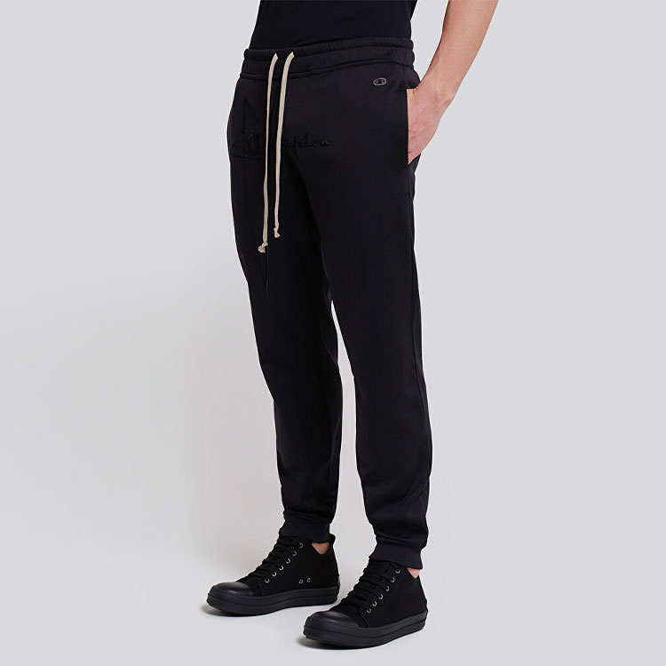 Details for RICK OWENS x Champion FW21 Lace-Up Straight-Leg Pants Black Casualwear. CM21S001621678209