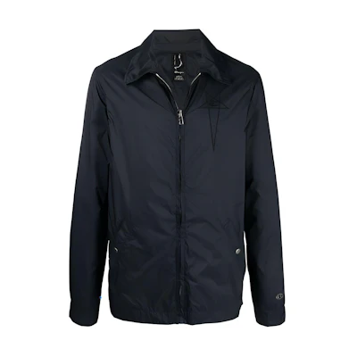 Rick Owens Champion Logo Embroidered Zip-Up Jacket Black CM21S0001216750-09