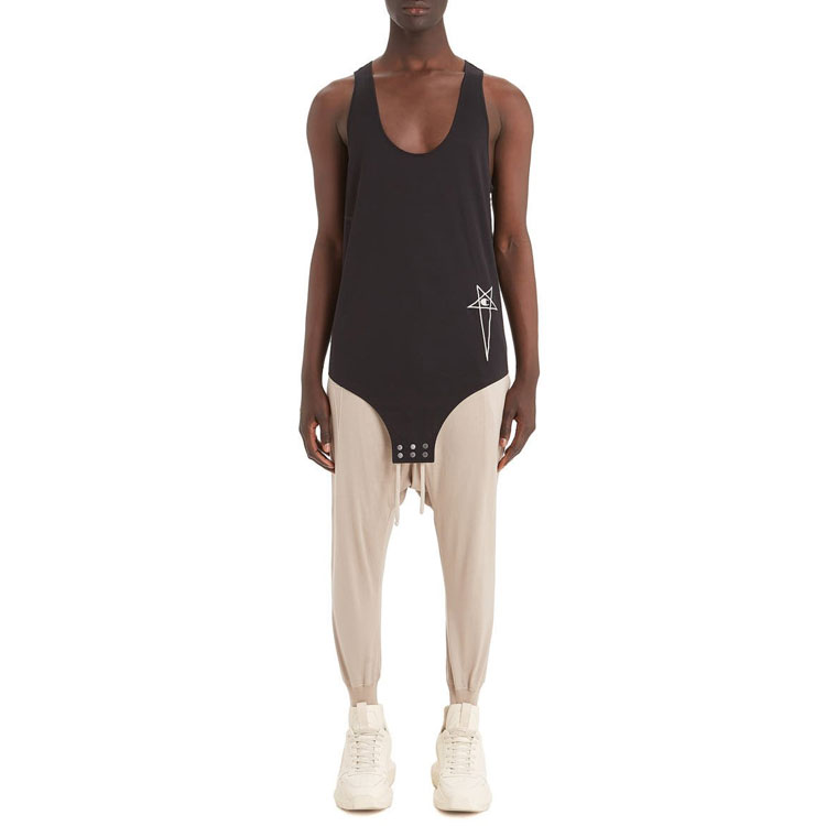 Shop RICK OWENS x Champion SS22 Collaboration  Beige Drawstring Casual Pants CM01B7960CHJEG-08