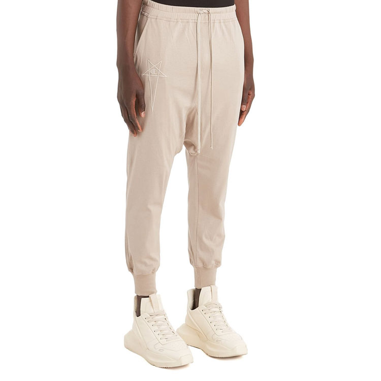Purchase RICK OWENS x Champion SS22 Collaboration  Beige Drawstring Casual Pants CM01B7960CHJEG-08