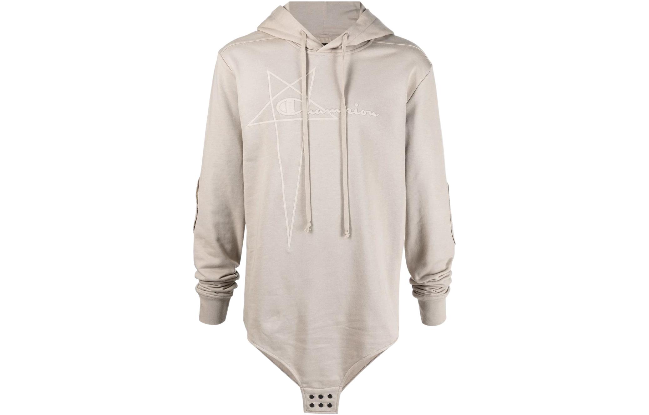 Rick Owens Champion SS22 Logo Embroidered Hoodie Men’s Off-White CM01B7898CHFE-08