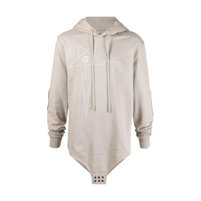 Rick Owens Champion SS22 Logo Embroidered Hoodie Men’s Off-White CM01B7898CHFE-08