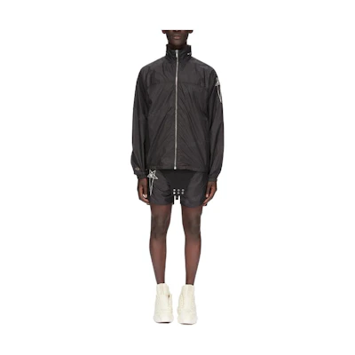 Rick Owens Champion SS23 Vintage Logo Side-Zip Neck Jacket Black CM02C9220CHNY-09