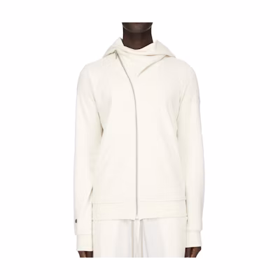 Rick Owens Champion SS24 Asymmetric Star Zip Hoodie White CM01D7825-CHFE-21