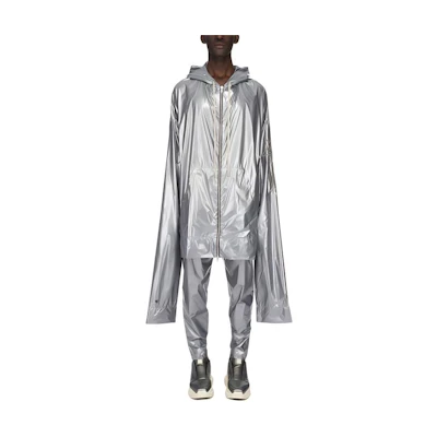 Rick Owens Champion SS24 Embroidered Loose Cape Sleeve Jacket Gunmetal CM01D0609-CHNYS-18