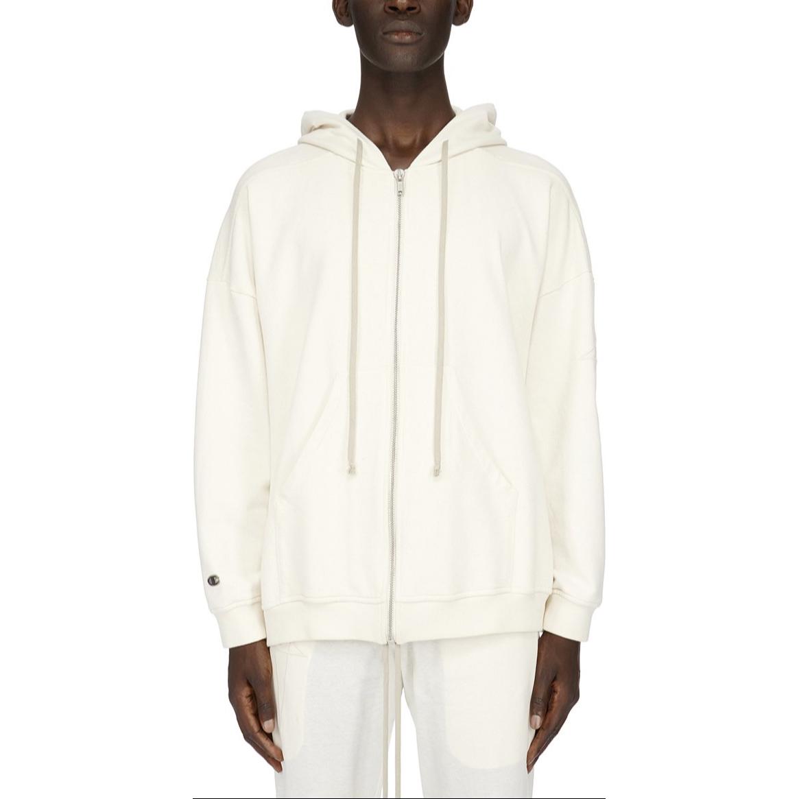 Rick Owens Champion SS24 Oversized Cotton Hoodie White CM01D0463-CHFE-21