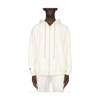 Rick Owens Champion SS24 Oversized Cotton Hoodie White CM01D0463-CHFE-21