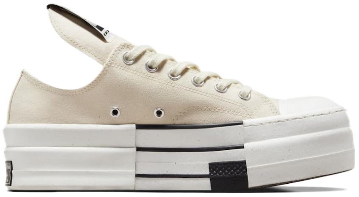 Rick Owens x Converse DRKSHDW DBL DRKSTAR Chuck 70 Low 'Natural Ivory' Semula Jadi. A04955C Order Rick Owens x Converse DRKSHDW DBL DRKSTAR Chuck 70 Low 'Natural Ivory' Semula Jadi. A04955C