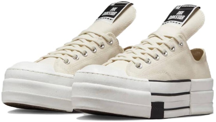Rick Owens x Converse DRKSHDW DBL DRKSTAR Chuck 70 Low 'Natural Ivory' Semula Jadi. A04955C Lookbook Rick Owens x Converse DRKSHDW DBL DRKSTAR Chuck 70 Low 'Natural Ivory' Semula Jadi. A04955C