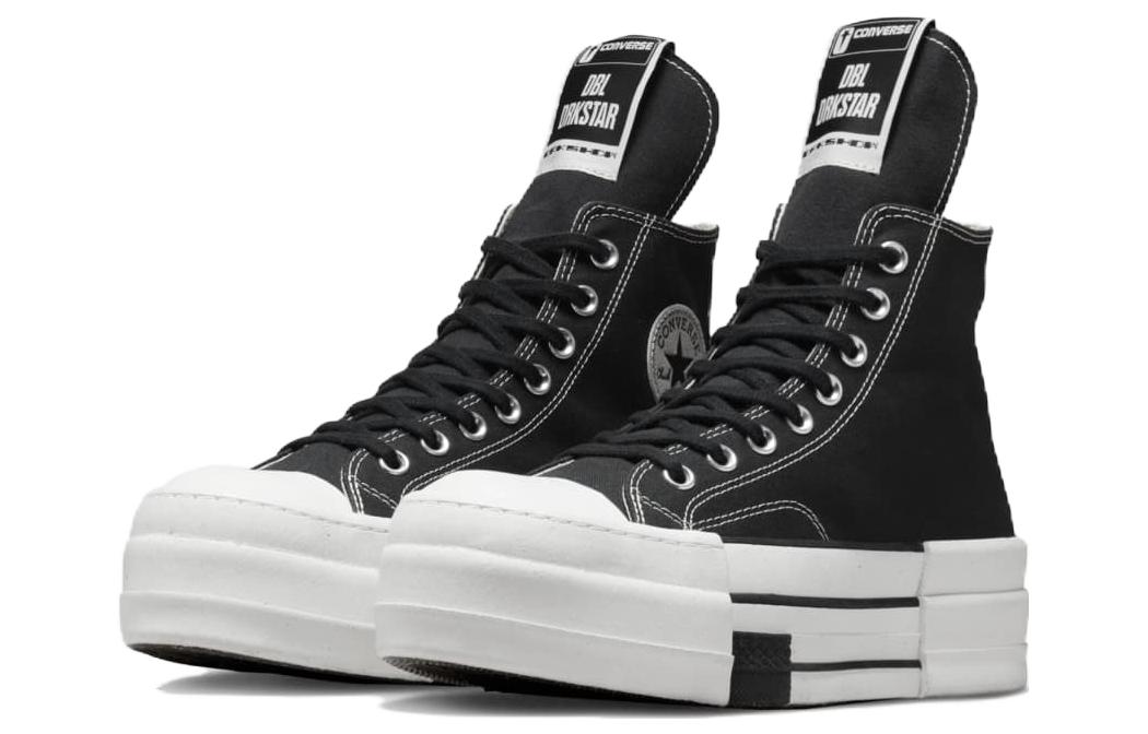 Shop 릭 오웬스 X 컨버스 DRKSHDW DBL DRKSTAR 척 70 하이 '블랙' A04954C