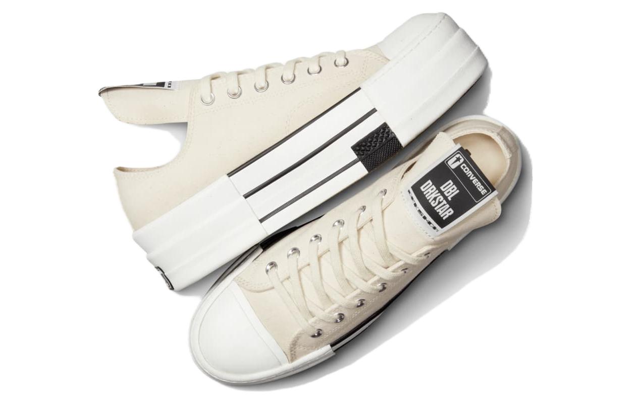 Shop 瑞克歐文斯 x 匡威 DRKSHDW DBL DRKSTAR Chuck 70 Low ‘自然象牙白’ A04955C