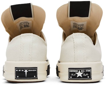 Rick Owens x Converse DRKSHDW DRKSTAR Chuck 70 Low 'Egret' Sneakers A00134C Details for Rick Owens x Converse DRKSHDW DRKSTAR Chuck 70 Low 'Egret' Sneakers A00134C