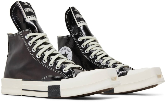 Rick Owens x Converse TURBODRK Chuck 70 High 'Black Lacquer' A01291C Cheap Rick Owens x Converse TURBODRK Chuck 70 High 'Black Lacquer' A01291C
