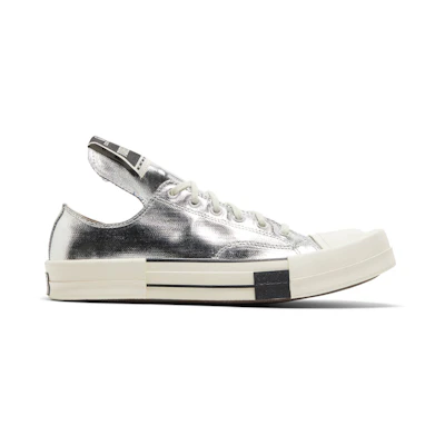 Rick Owens Converse TURBODRK Chuck 70 Low 'Silver Lacquer'