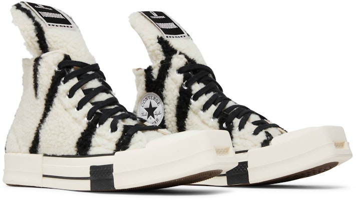 Rick Owens x DRKSHDW TURBODRK Converse Chuck 70 High 'Zebra' A03943C Cheap Rick Owens x DRKSHDW TURBODRK Converse Chuck 70 High 'Zebra' A03943C