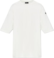 Rick Owens x Moncler Cream Oversized Unisex T-Shirt. MU02D8C01M4630-41 Rick Owens x Moncler Cream Oversized Unisex T-Shirt. MU02D8C01M4630-41