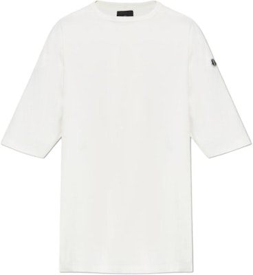 リック・オーウェンス × モンクレール クリーム オーバーサイズ ユニセックス Tシャツ MU02D8C01M4630-41 Buy リック・オーウェンス × モンクレール クリーム オーバーサイズ ユニセックス Tシャツ MU02D8C01M4630-41