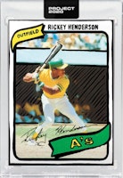 Rickey Henderson 1980 Topps Project 2020 Joshua Vides /1221 #14 Rickey Henderson 1980 Topps Project 2020 Joshua Vides /1221 #14