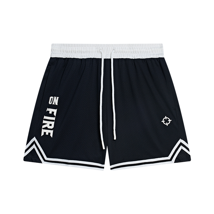 RIGORER  Quick-Dry Letter Print Breathable 5" Basketball Training Shorts Z123211646