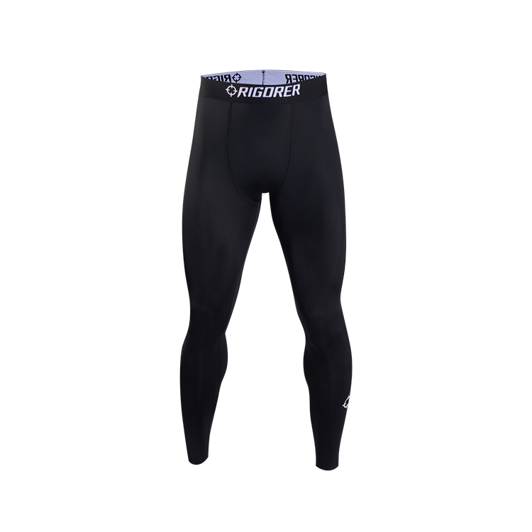 RIGORER Elite Compression Basketball Training Tights - Solid Black (Unisex) ZZ1601135