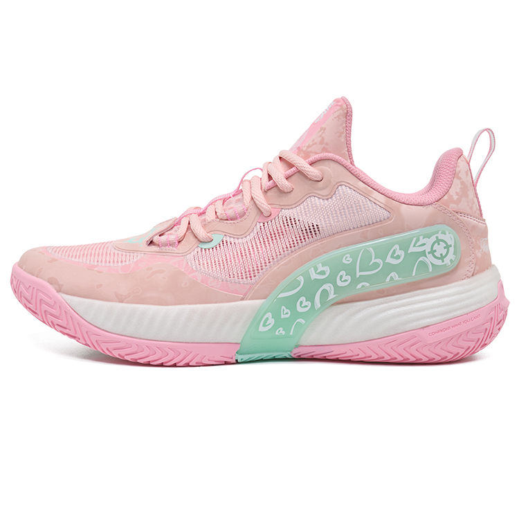RIGORER Reeves 2 True Love Pink Low-Top Basketball Shoes Mens Anti-Slip Durable Z323360103-2