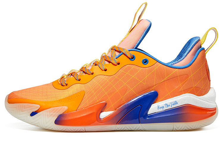 RIGORER War Ender 1.0 Low Basketball Shoes Blue/Yellow/Orange Z121160101-7 Orange-Red Lemon Yellow University Blue