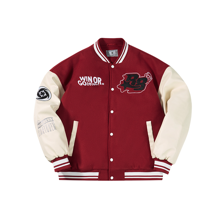 RIGORER Whirlwind Retro Varsity Letterman Jacket Unisex Fall Winter Casual Wear Z123410909