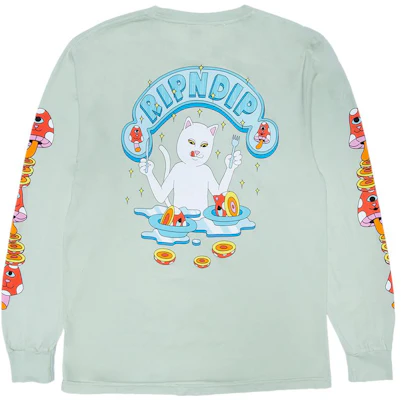 RIPNDIP After Supper Baju Grafik Lengan Panjang Unisex Crewneck Hijau. RND8049 Buy RIPNDIP After Supper Baju Grafik Lengan Panjang Unisex Crewneck Hijau. RND8049