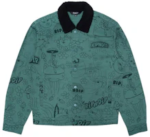 RIPNDIP All-Over Print Button-Up Collared Jacket Green - Long Sleeve PSJ22070001Z1 RIPNDIP All-Over Print Button-Up Collared Jacket Green - Long Sleeve PSJ22070001Z1